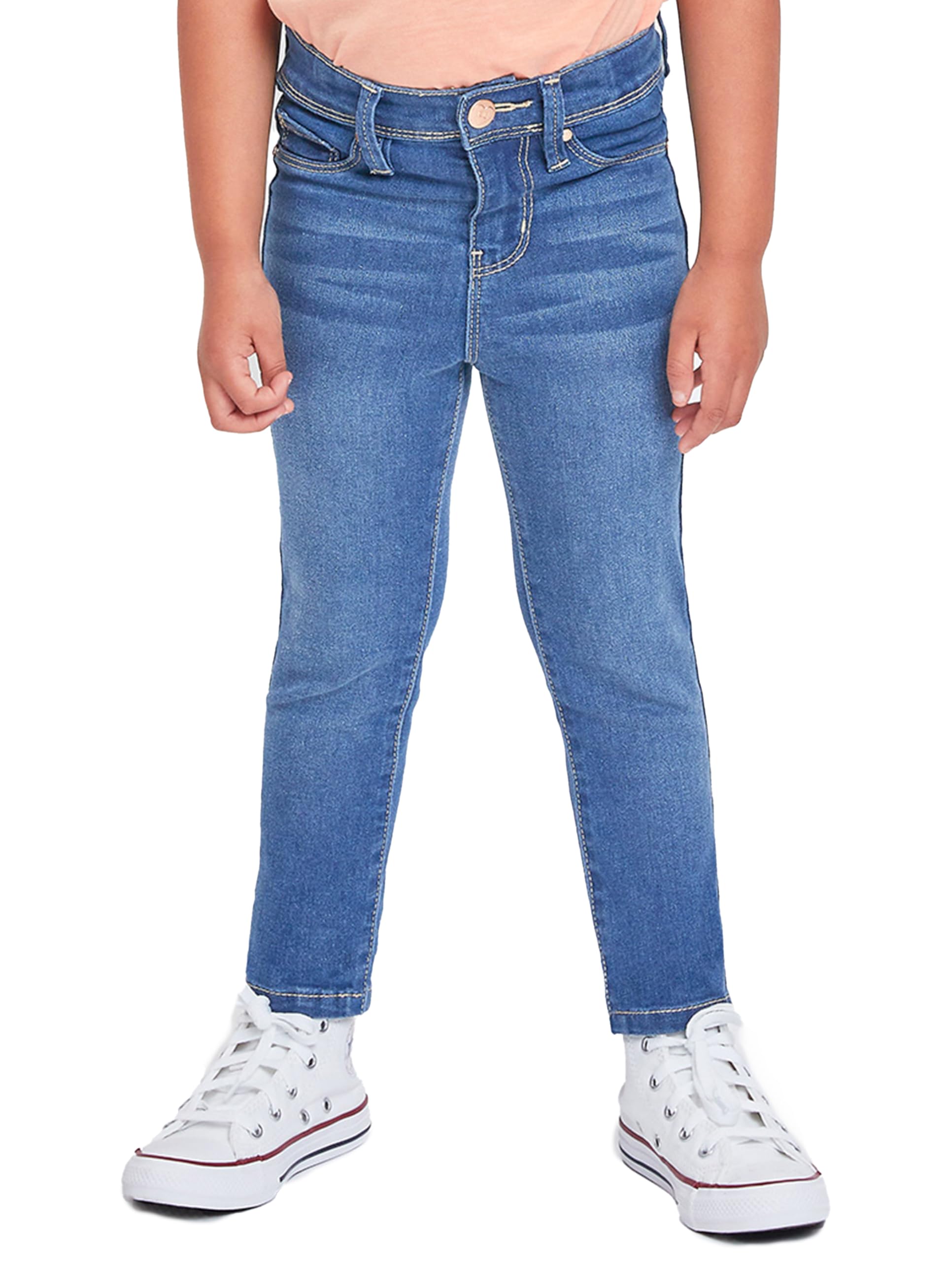 YMI Baby Girls Toddler Essential Skinny Jean Pants, M08 Medium Blue, 6 US