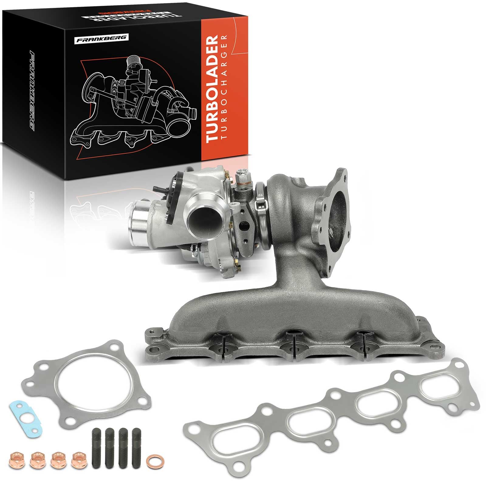 Frankberg Turbocompresor de escape de gases con juntas gasolina 55571798 | Compatible con: Insignia A Saloon G09, Cascada W13, Astra J P10, Insignia A Country Tourer G09, Astra K B16, Astra J GTC
