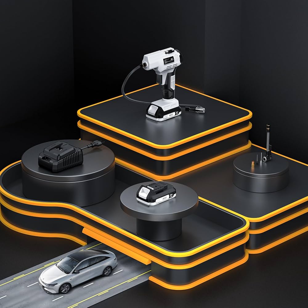 Amazon | NEODIT エアコンプレッサー 電動空気入れ コードレス 20V