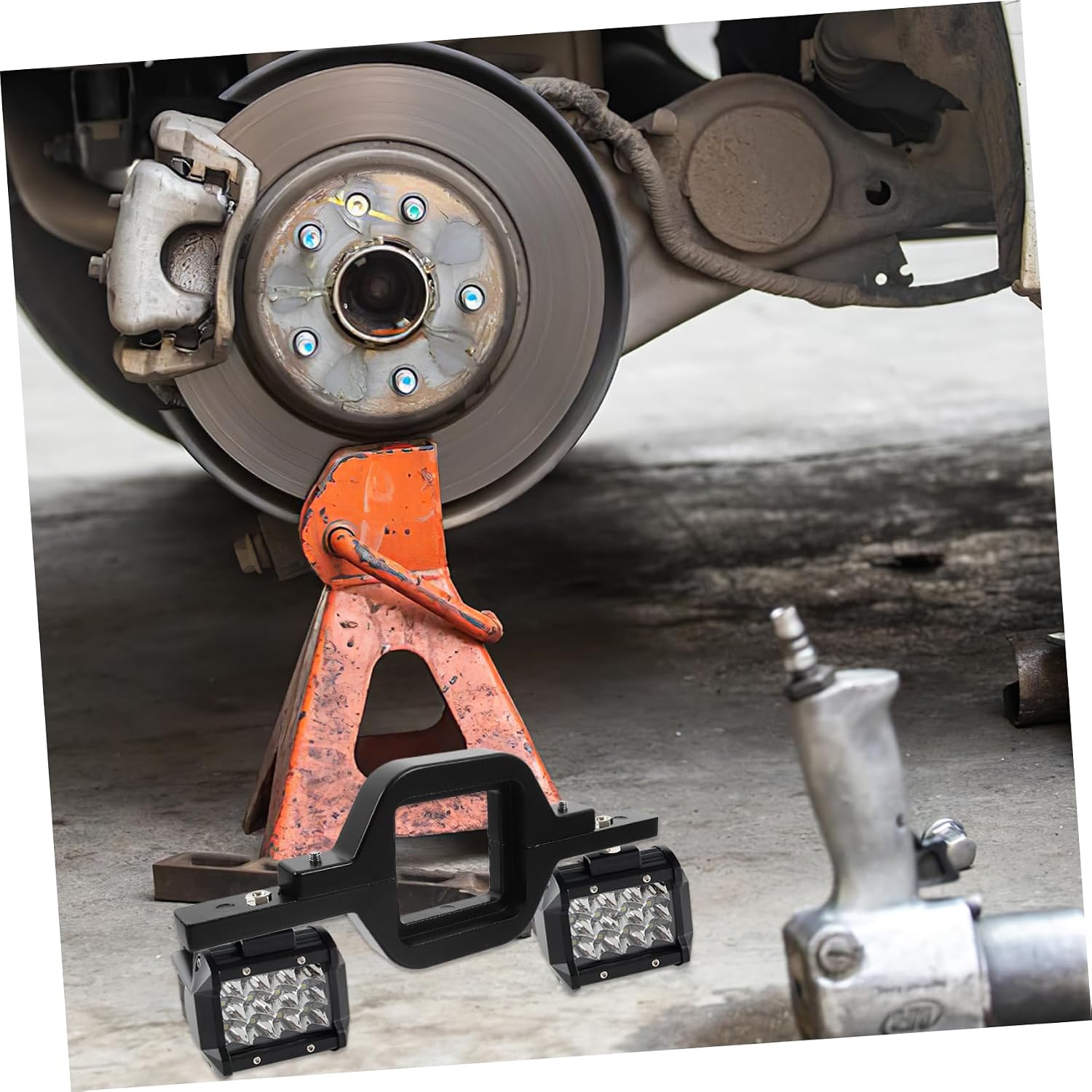 Towing Hitch Mount Bracket for SUV Dark Rear Light Bracket for Offroad Vehicles Suitable for Reverse and Searchlight Installations