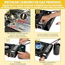 DROYALCREATIONS Portable Camping Stove, Stainless Steel, Black, with Carrying Case, 34x26x7.5 cm, for Outdoor Camping, Hiking, Trekking gallery image