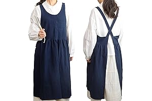 Adorable Cross Back Apron with Pockets for Homely Harmony