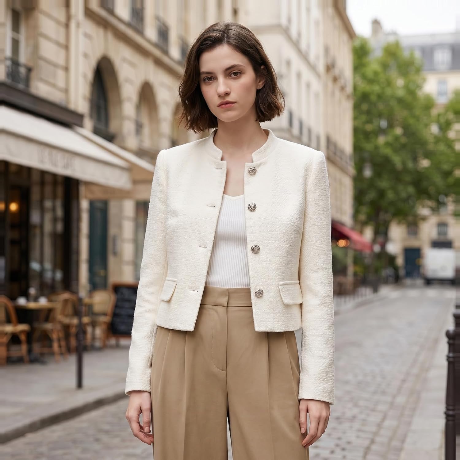 GOELIA 2026 Womens Casual Blazers Long Sleeve Work Office Open Front Suit Jacket Business Blazer