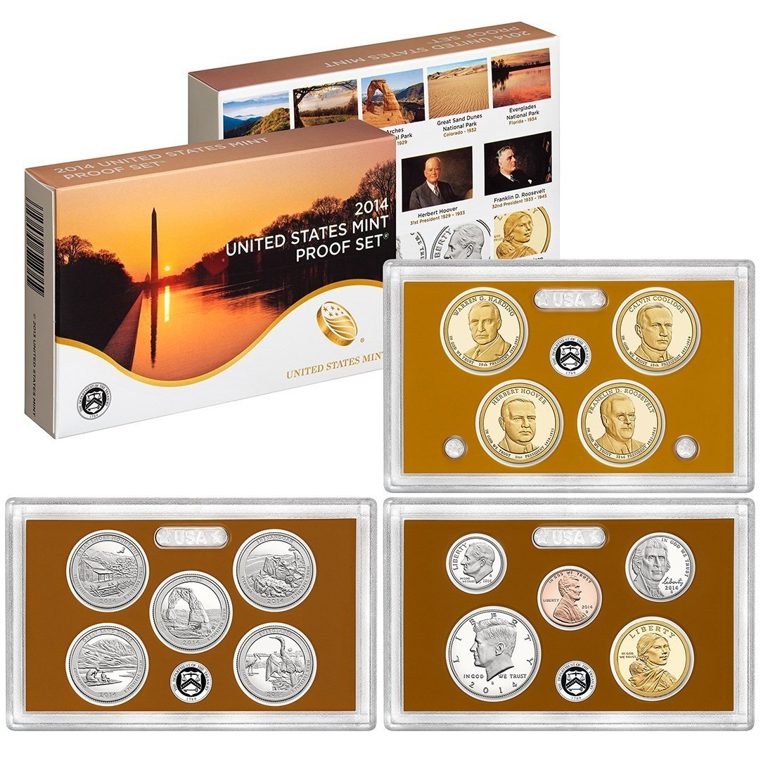 2014 S U.S. Mint 14 coin Clad Proof Set In OGP Proof
