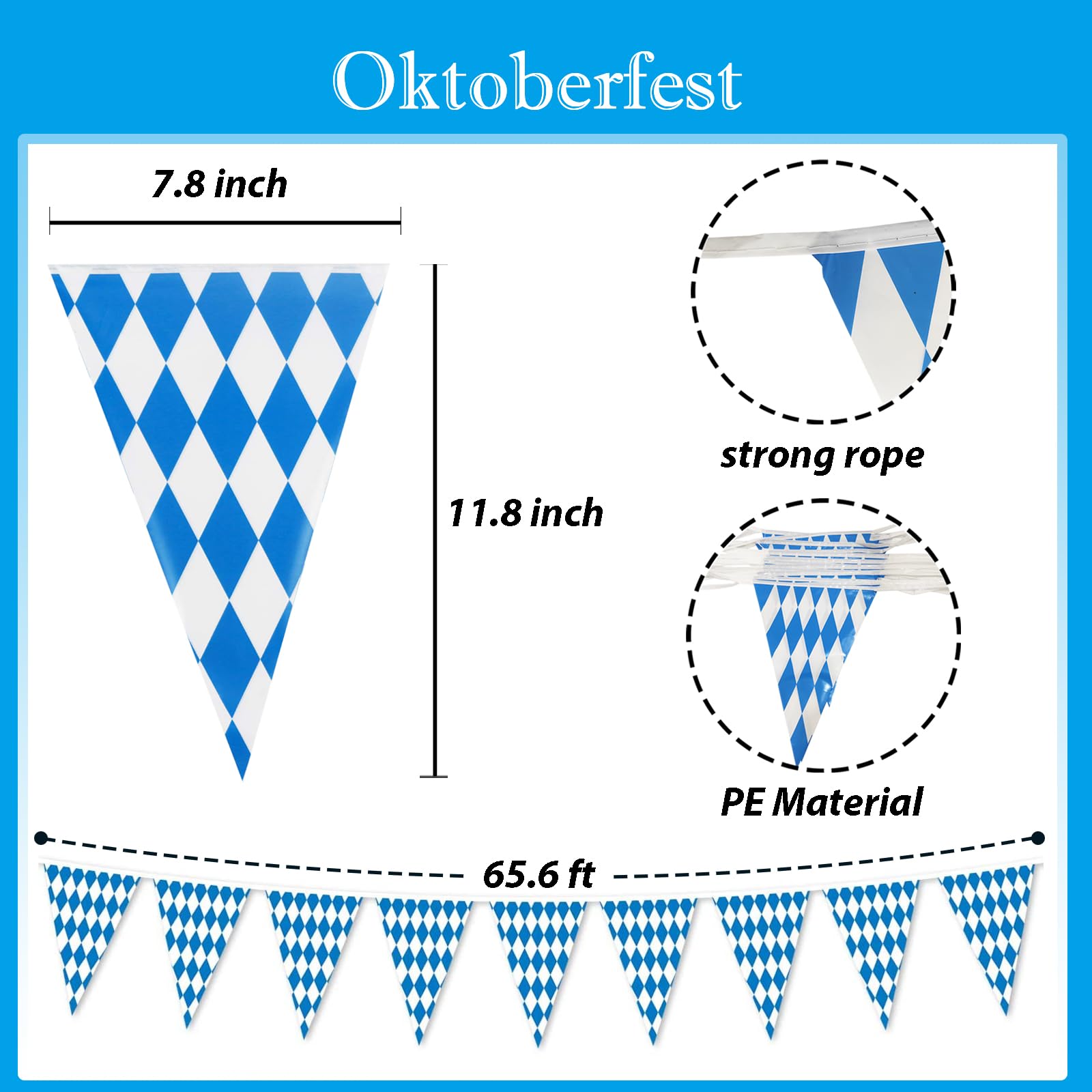 Bannière Décorative Oktoberfest - Ensemble De Fanions Pour Décoration De Fête Bavaroise, Ambiance Festive