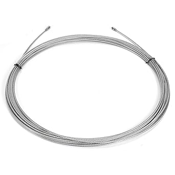 EXCLUZO Steel Cable Wire, High Tensile Strength Wear?Resistant Pull Steel Cable with 4.0 Pure Steel for Worker for Large Mechanical Equipment