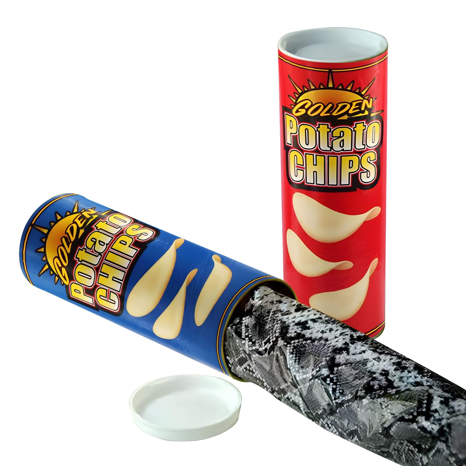 2 Pieces Funny Potato Chip Snake Funny Prank Snake Can Jump Spring Snake Novelty Funny Funny Scary Prank Potato Chip Canister Halloween April Fools Carnival Party Decoration Supplies - Image 4