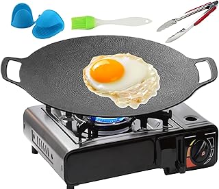 Poêle Grill Coréen - Poêle Grill en Fonte avec Revêtement Antiadhésif,Ustensiles de Cuisine Accessoires Barbecue - Pour Cuisson Induction et Électrique