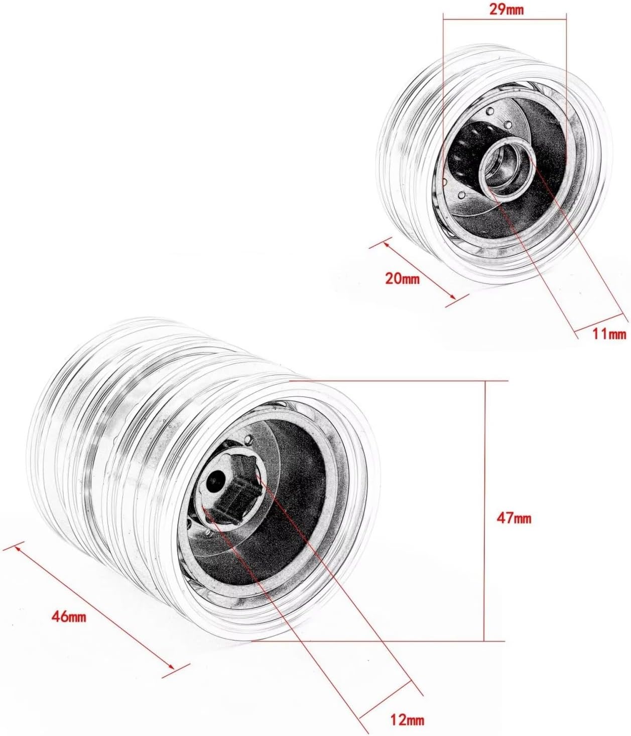 Compatible With Tamiya 1/14 RC トレーラー トラクター トラック 車 アップグレード パーツ ホイール