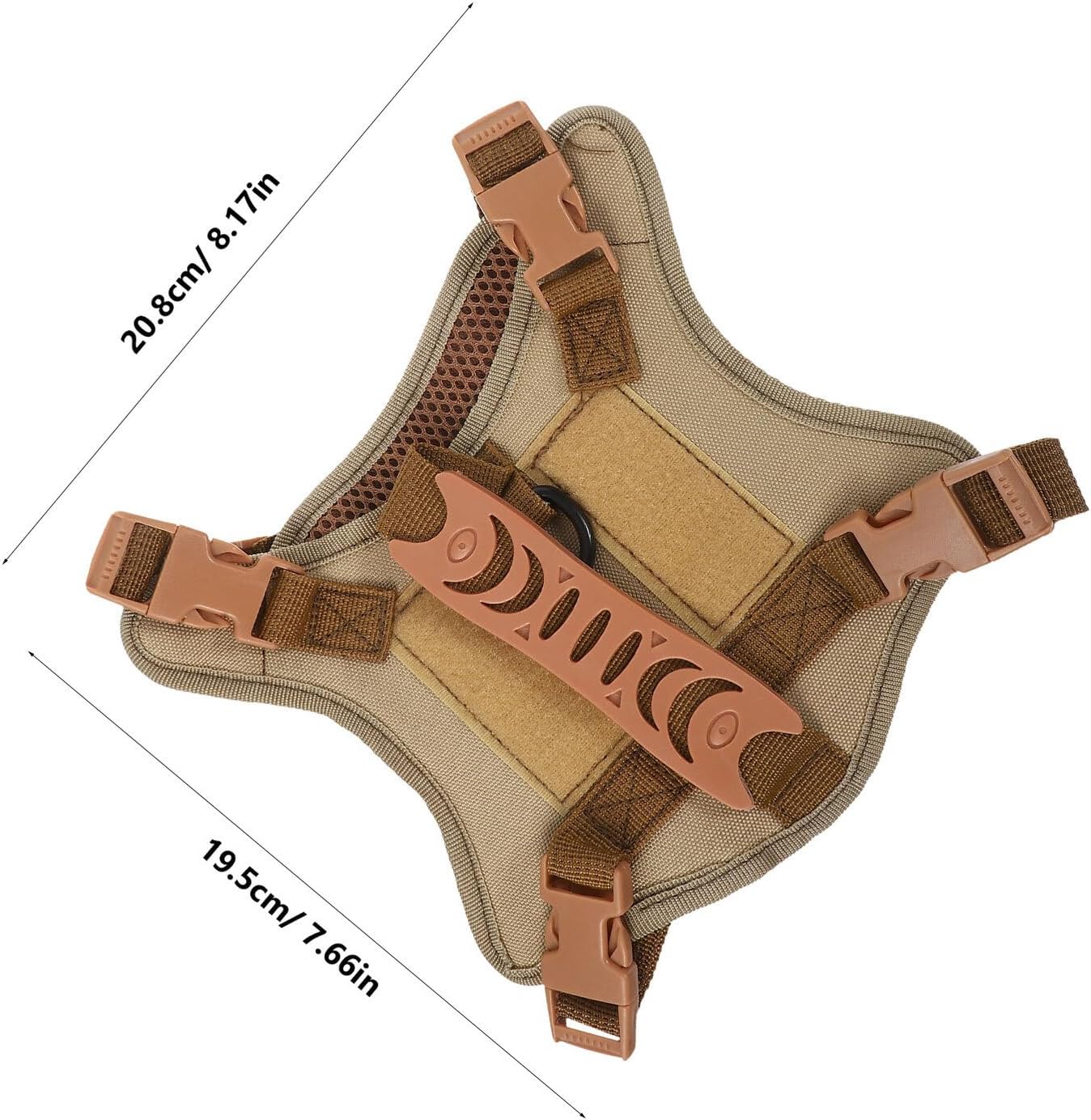 Escape Proof Cat Vest Harness with Adjustable Leash, Tactical Khaki Pet Walking Harness with 2 Embroidered Patches, Secure Outdoor Hiking Vest for Cats and Kittens