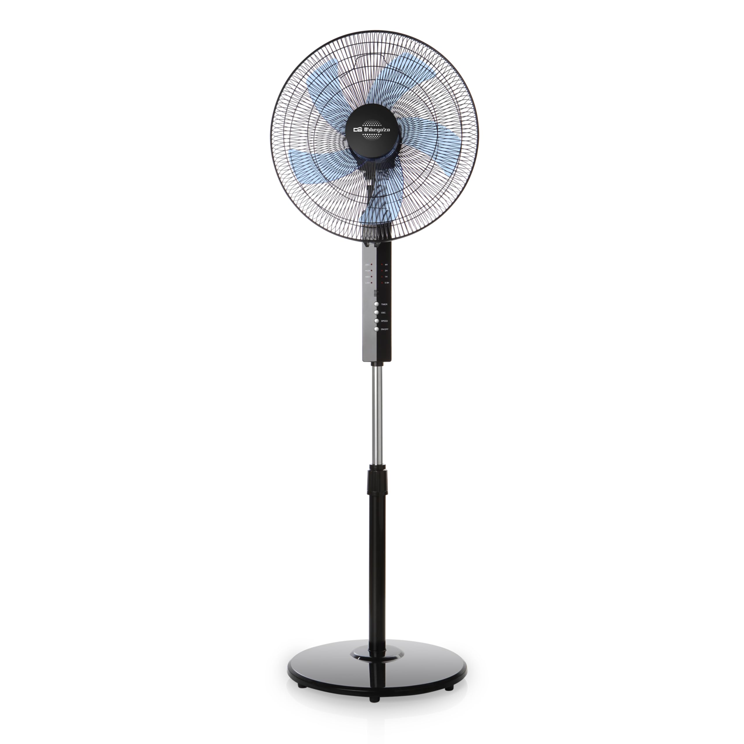 Orbegozo SF 0244 -ventilatore a piantana, telecomando, silenzioso, 240 V, 5 pale 40 cm, spegnimento programmabile fino a 7,5 h, 3 velocità, nero