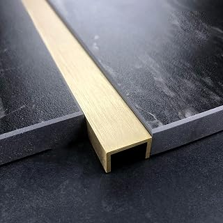 U-Shape Transition Strips Seam Cover, Snap Track Prevent Floor Gaps, Brass Threshold Strips for Doorways, Laminate Floor Joining Flat Divider Strip (Size : U1510)