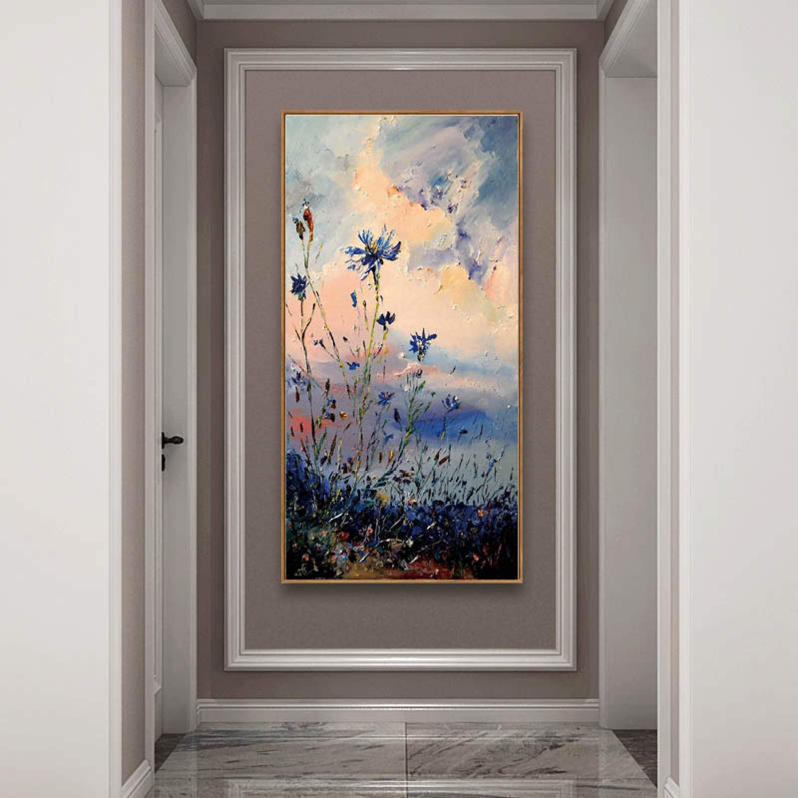 Peinture peinte à la main abstraite pour transformer l'atmosphère de votre chambre à coucher