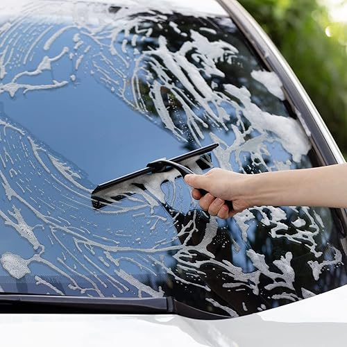 Miniatura 4 de Ettori Escobilla de ducha para puertas de vidrio, escobilla de goma para puerta de cristal de ducha, ventana y vidrio de automóvil, espejos,