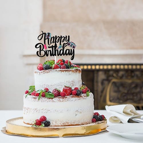 Miniatura 2 de Decoración para pastel de feliz cumpleaños de los años 90, suministros para tartas de fiesta de los años 90, decoraciones de fiesta de los años 90