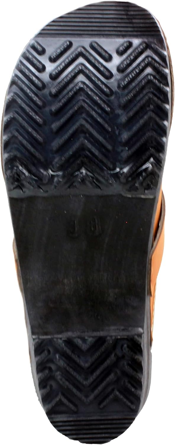 Bjork Maja Wood Open Back Leather Clogs - Image 8
