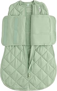 Dreamland Baby Sleep Swaddle | Baby: 0-6 Months | Gently Weighted Sleep Swaddles | 100% Natural Cotton | 2-Way Zipper | Ma...