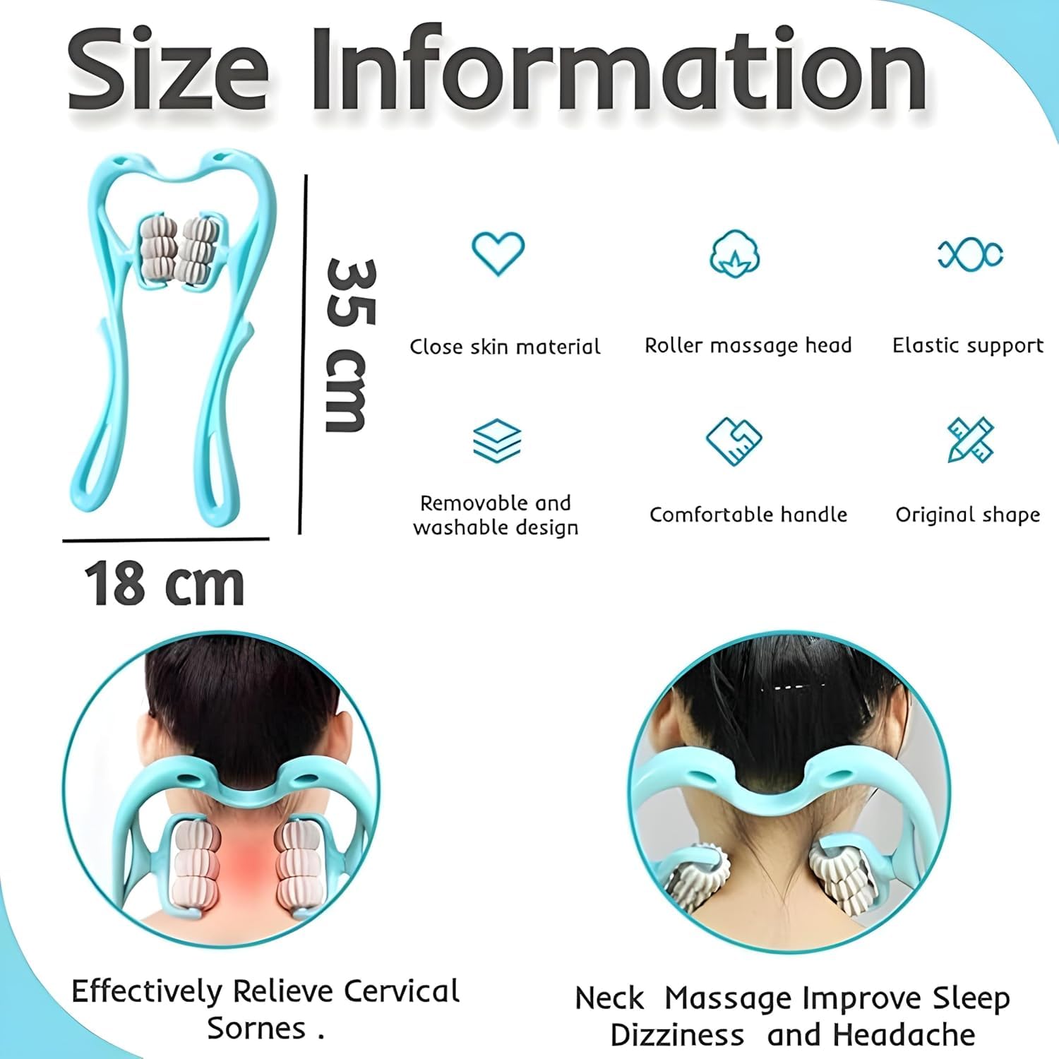Kresal Neck Massager Roller, Handheld Massager with 6 Balls Massage Point, Neck Pain Relief Massager for Deep Tissue in Neck, Back, Shoulder, Waist, and Legs Kresal Neck Massager Roller, Handheld Massager with 6 Balls Massage Point, Neck Pain Relief Massager for Deep Tissue in Neck, Back, Shoulder, Waist, and Legs