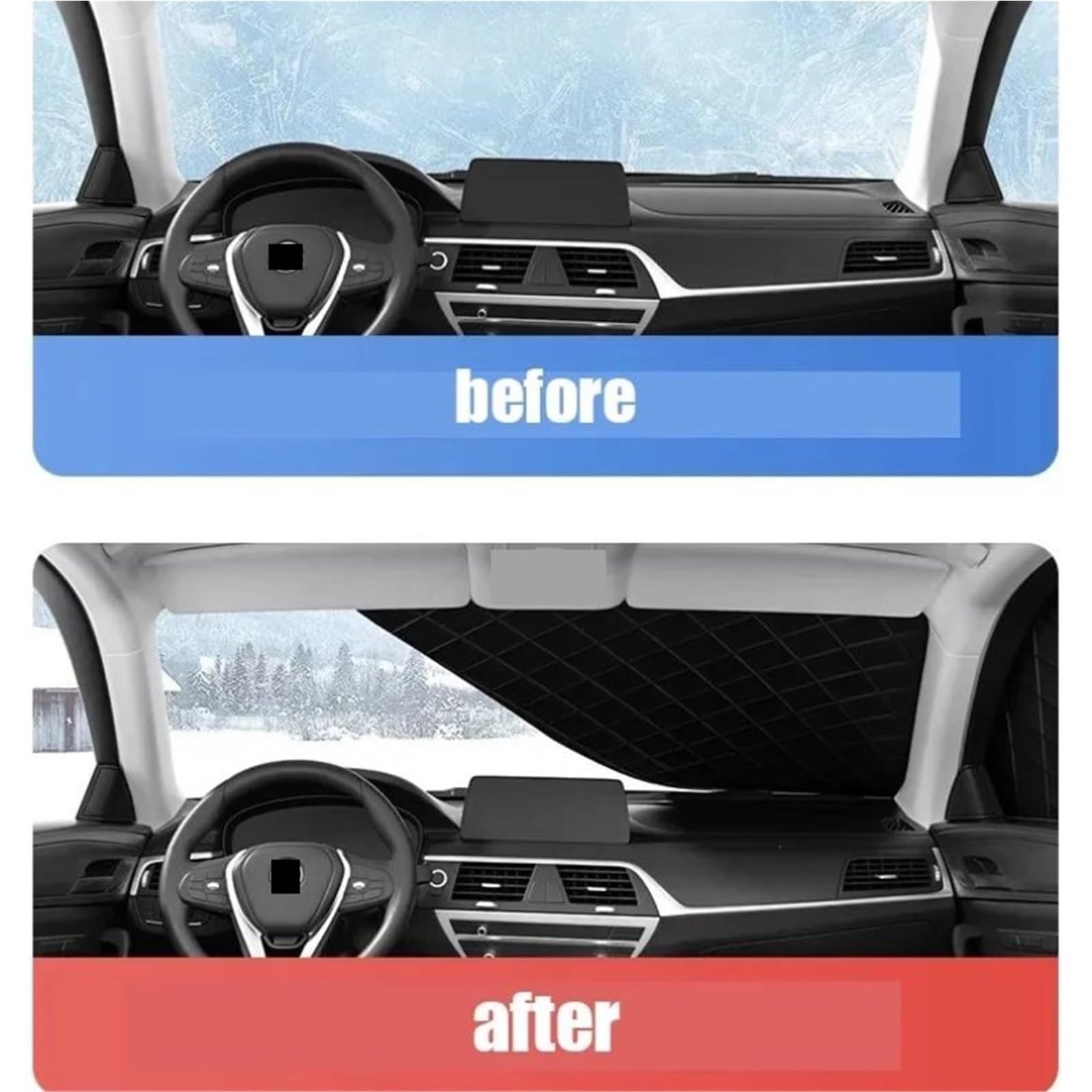 Copertura Parabrezza per Neve E Ghiaccio Copertura Magnetica per Parabrezza per Auto, Protezione per Neve, Ghiaccio Invernale, Protezione per Finestrino Anteriore, Parasole