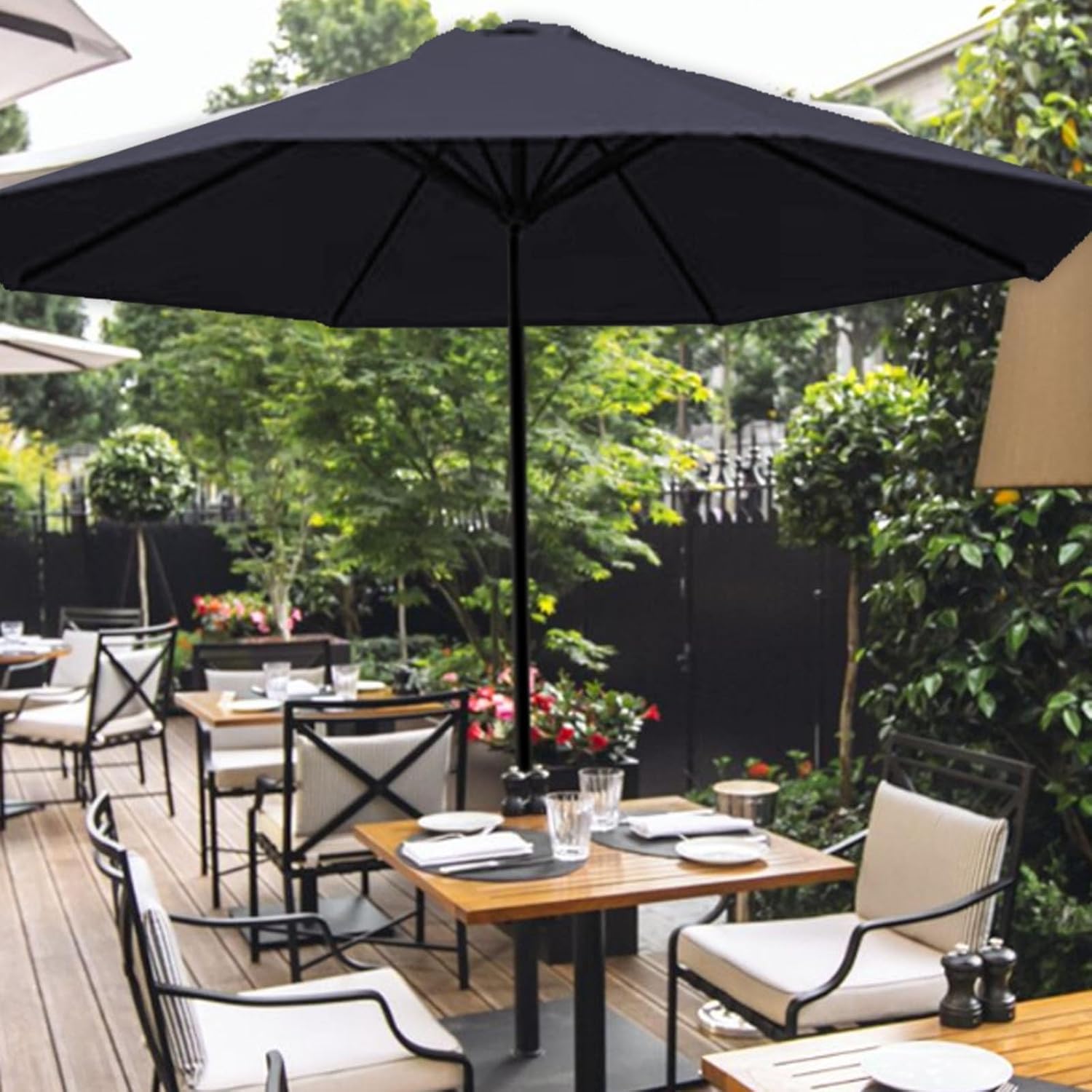 Patio Umbrella Replacement Canopy, 6.5ft 7.5ft 8ft 8.5ft 9.5ft Umbrella Canopy Replacement, Polyester Umbrella Canopy Cover for 6 Ribs/8 Ribs, Patio Replacement Parasol Cover(Yellow,8.5ft-8ribs)