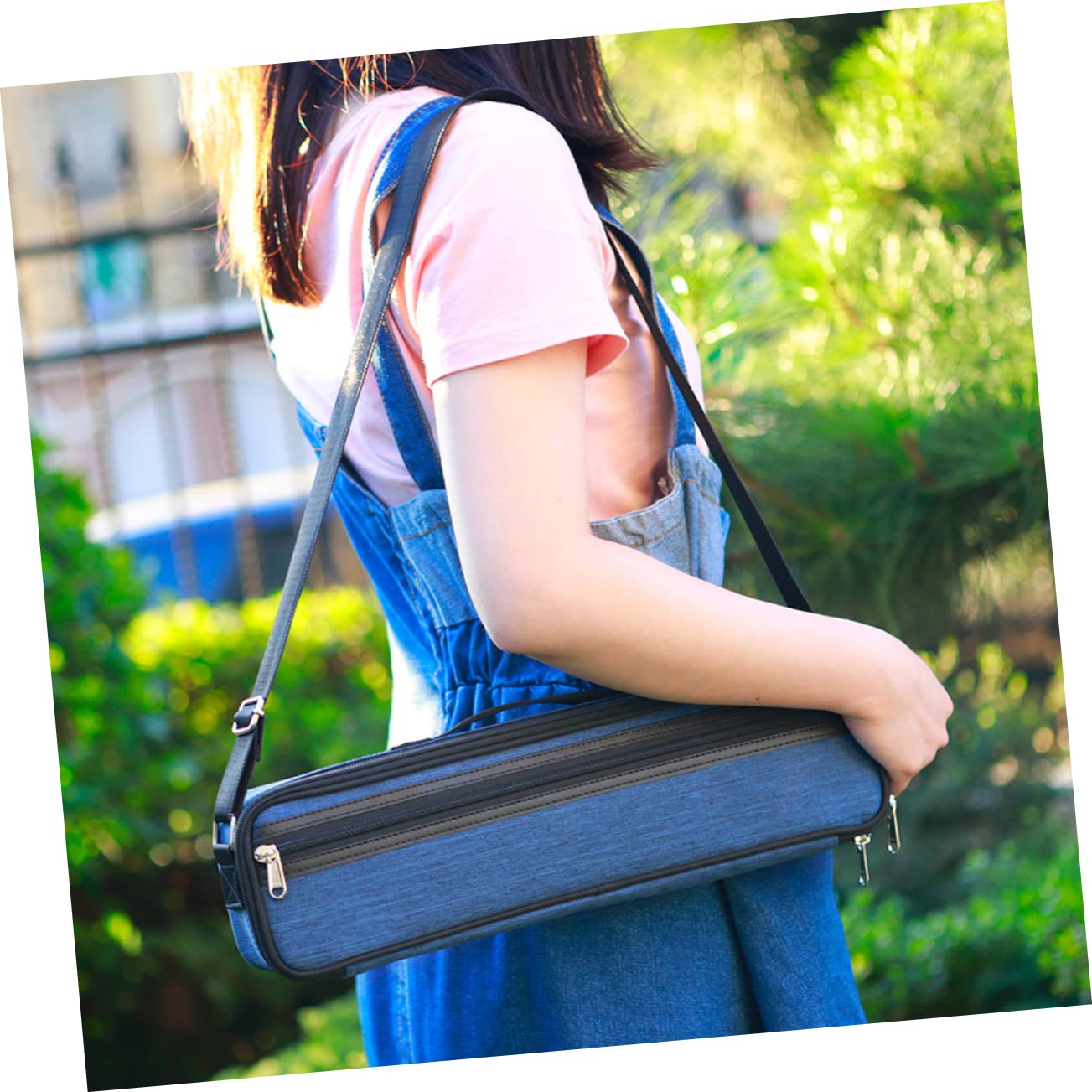 Bolsa Para Flauta De Oxford y Algodón Caja Interior Para Traje Estuche Para Transporte Portátil Bolsa Oxford Concisa Para Flauta Para Viajeros