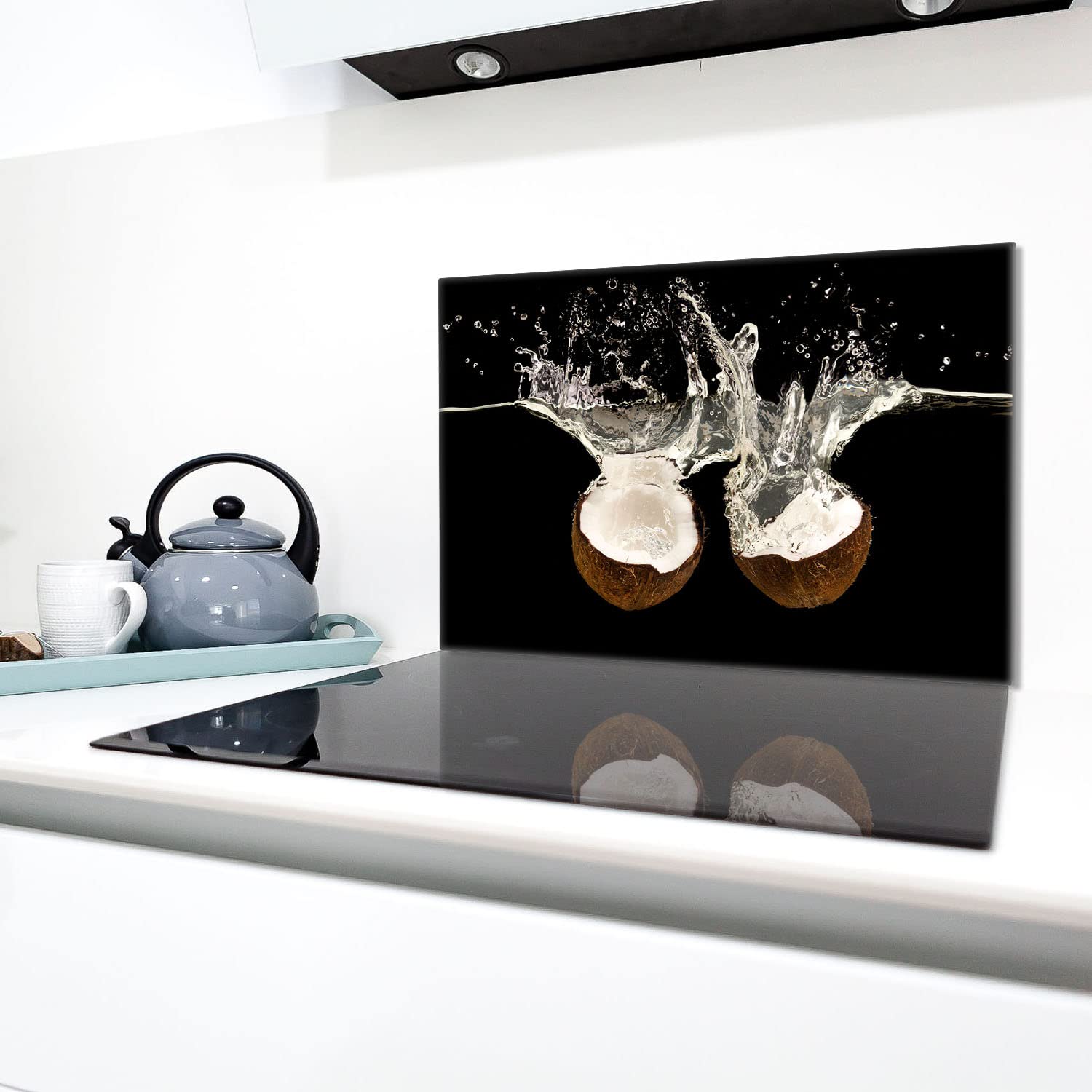 Cubrevitro Decorativo Vidrio Templado Placa Protectora De Cristal Templado Para Vitrocerámica - Tabla De Cortar Y Cubreplatos Decorativo 90x52 Cm | Resistente Al Calor, Fácil De Limpiar Regalo Cocinero