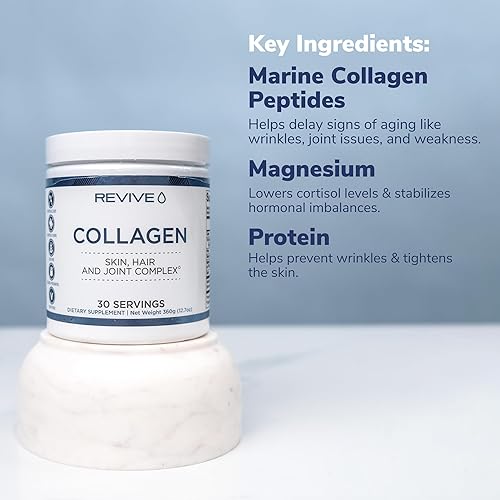 Miniatura 3 de REVIVE MD - Polvo de colágeno para mujeres y hombres, polvo de colágeno para cabello, piel y uñas, suplementos de colágeno en polvo con biotina y