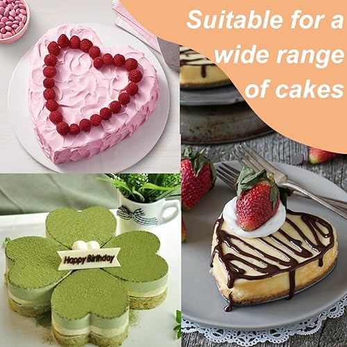 Miniatura 6 de Pan para pastel de corazón 6+8 pulgadas en forma de corazón Molde profundo inferior extraíble de aluminio