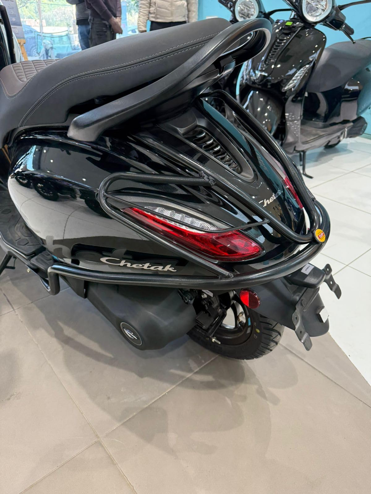 VENUS MOTO CRASH GUARD FOR BAJJ CHETAK ELECTRIC BS6 MODEL PERFECT FITTMENT FOR THIS MODEL HEAVY QUALITY METAL WITH PREMIUM POWDERED COATING AND SLIDERS ON BOTH SIDES (BJJ CHETAK ELECTRIC)-image-37