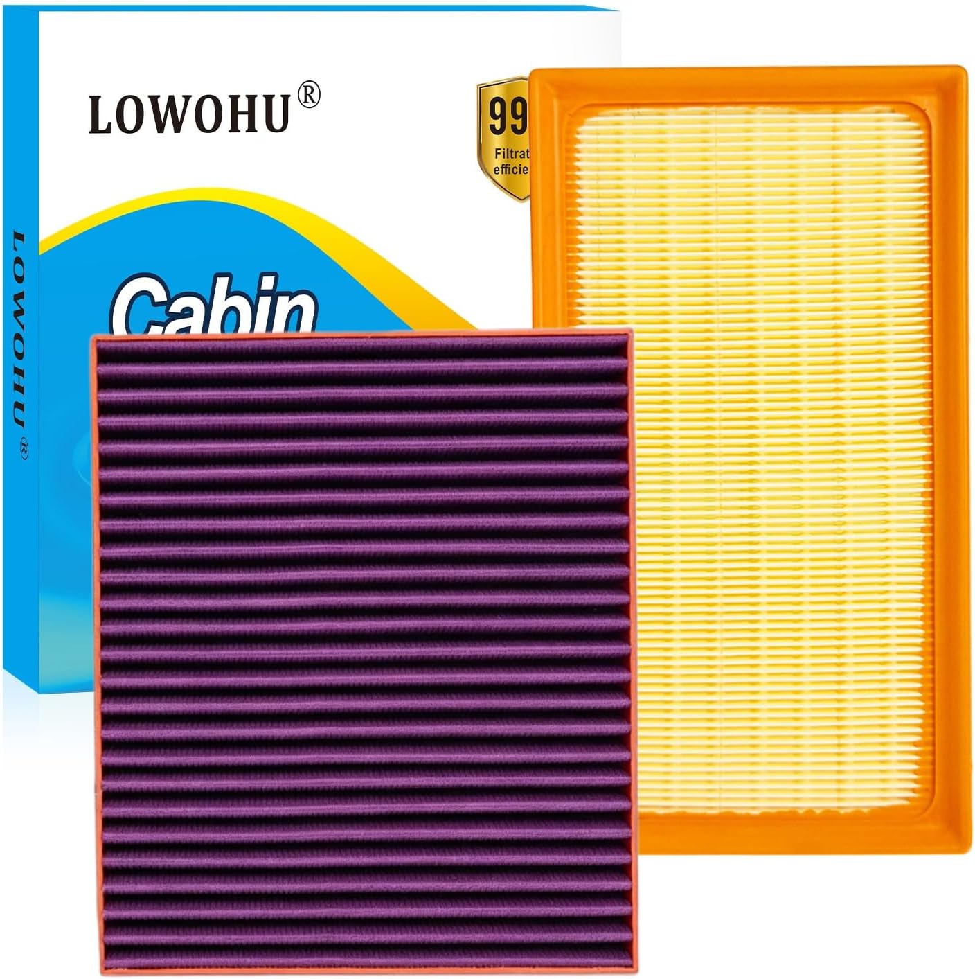 Engine and Cabin Air Filter Compatible with RAV4 Hybrid 2019-2025 Highlander Hybrid 2020-2025 Sienna Venza 2021-2025 Camry Hybrid 2018-2025 RAV4 Prime With Activated Carbon,17801-F0020 & 87139-58010