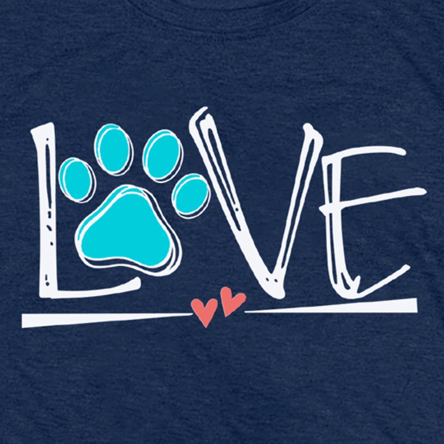 Dog Lover Shirts for Women Cute Paw Love Heart Print T-Shirt Dog Mom Short Sleeve Tee Tops - Image 6