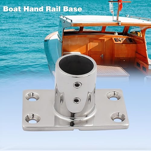 Miniatura 6 de SHENGHUISS Barandilla de mano para barcos Base de acero inoxidable 316 Hardware marino Manija de barco Barandilla de montaje de tubería con