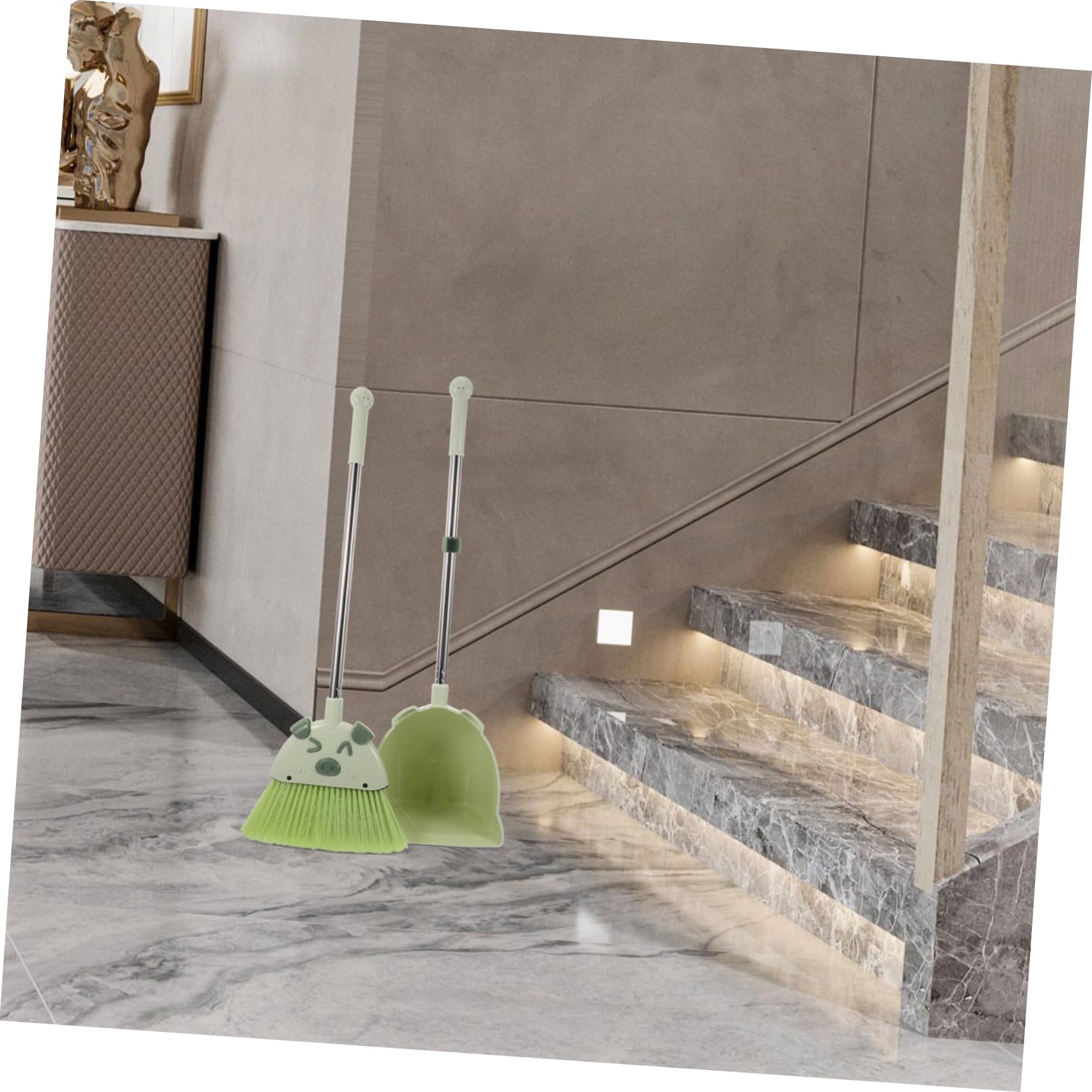 minkissy 1Set Broom and Dustpan Set Cartoon for Durable Broom and Scoop Set Household Helper for Boys and Engaging Playtime Cleaning Supplies