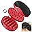 WTTORDE Silicone Curly Hair Brush, Twist Wave Tool with Big and Small Holes for Afro Curls, Two-Sided Use for Men, Women, Boys, and Girls, Red, 1 Pcs