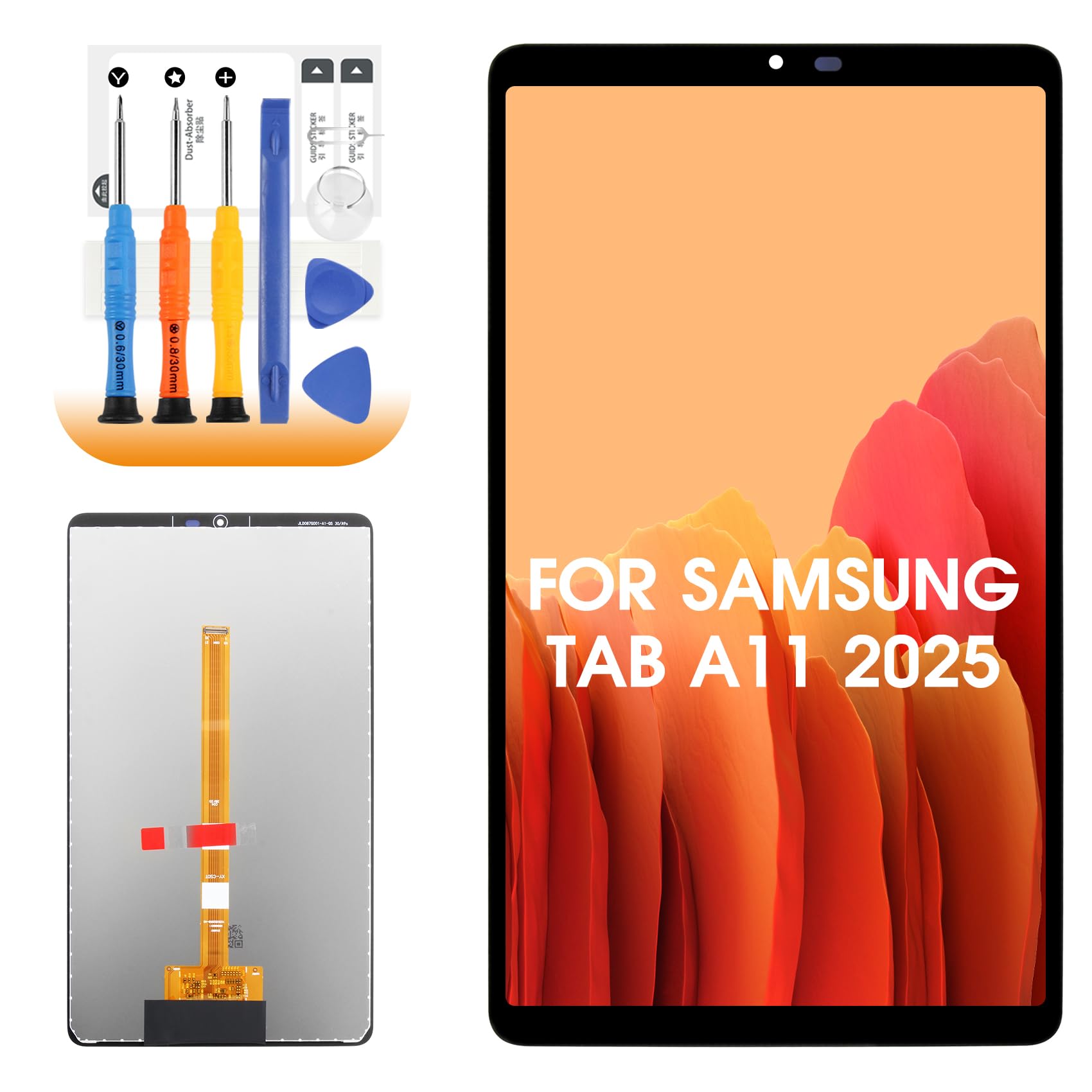 Écran LCD Samsung Galaxy Tab A11 2025 SM-X133 SM-X135 SM-X135F 8,7 Pouces Tactile Réparation Noir