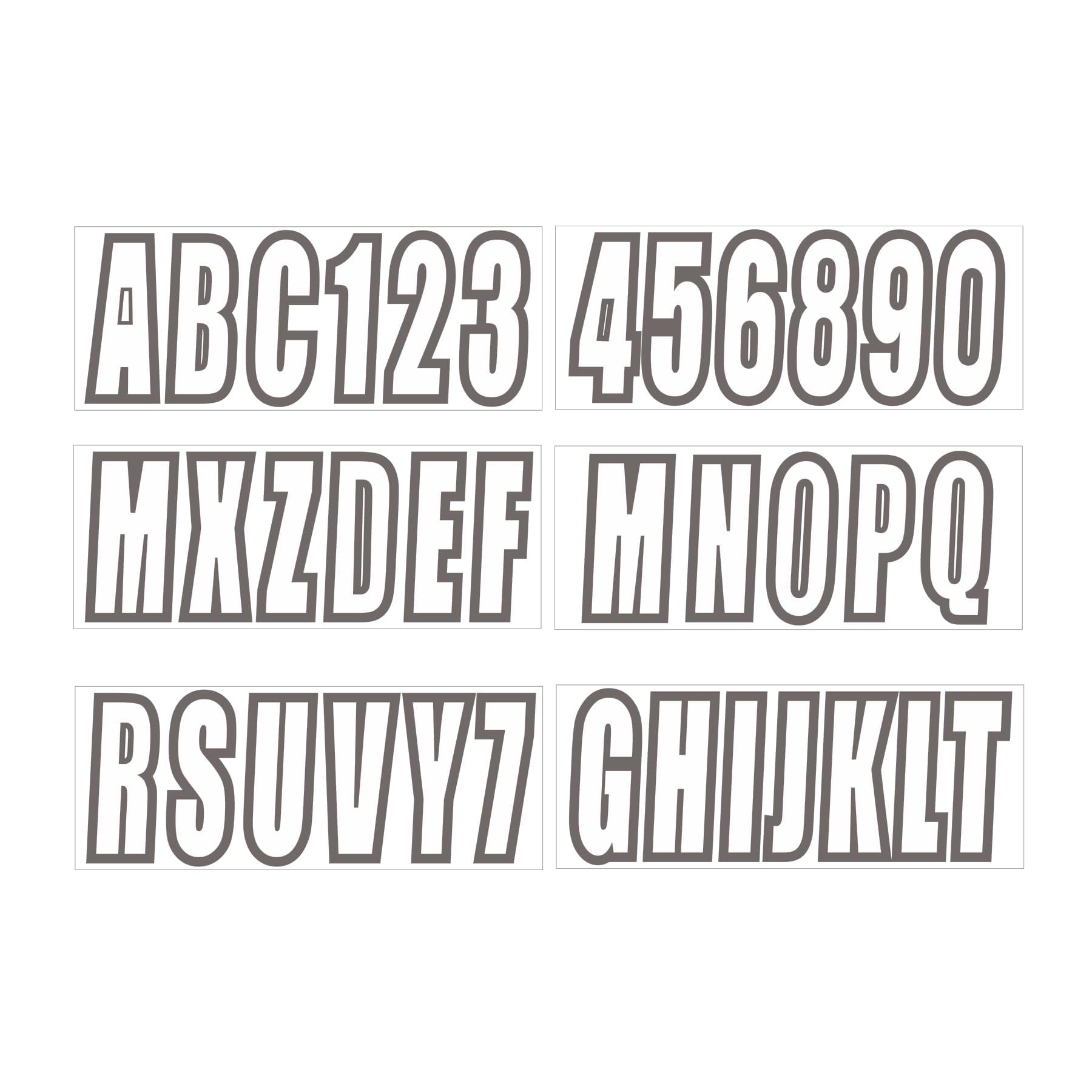 Photo 1 of 3 Inch Boat Registration Numbers Stickers and Letters Decals for Jet Skis