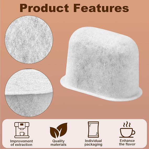 10 Pack Water Filter Inserts for Ninja Luxe Cafe Accessories Activated Carbon Filter for Coffee Machine, Compatible with Ninja Luxe Café Premier Espresso Machine ES601UK & Pro Series ES701UK