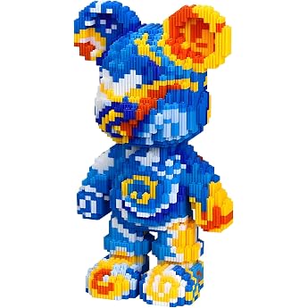 Bear Micro Building Blocks Set Animal Bear Mini Clamping Building Blocks Toy Bears Animal Mini Building Blocks Model for Home Office Decor Creative Gift for Adults 4660 Pieces