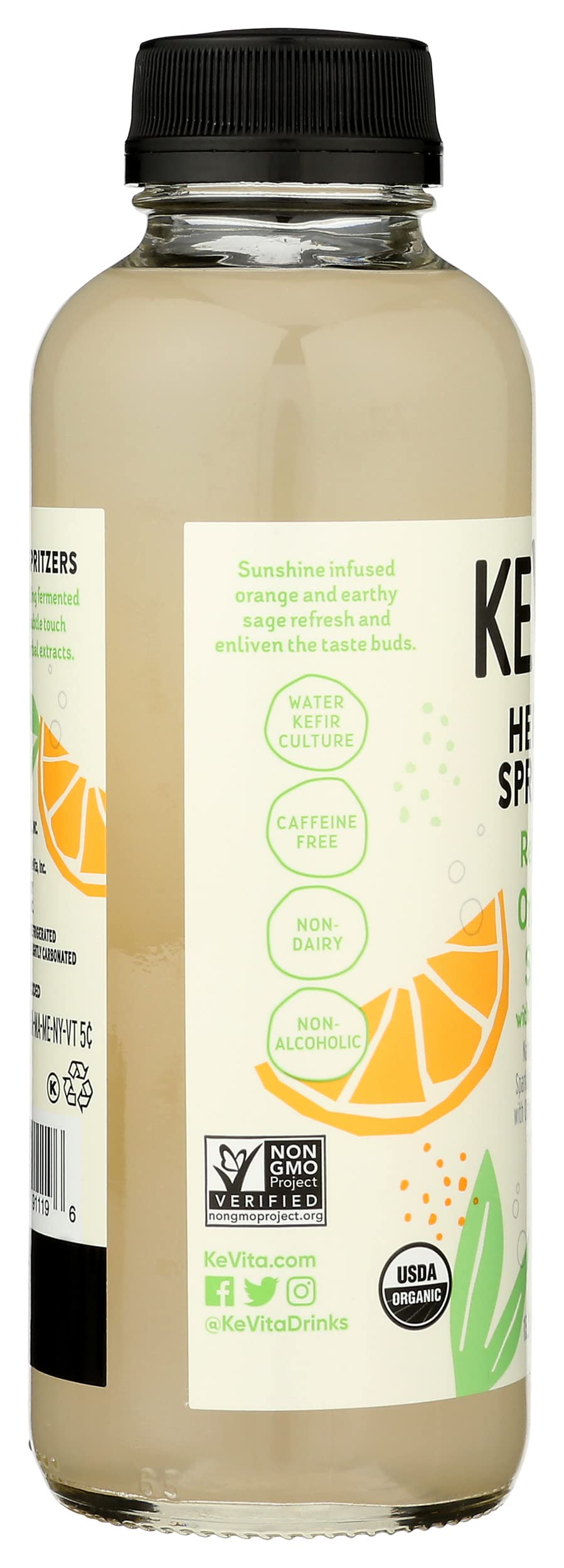 Kevita Organic Refresh Orange Sage Herbal Spritzer, 15.2 FZ