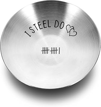 TI-EDC 11th Anniversary Steel Gifts for Women Men 11 Year Wedding Anniversary for Wife Husband Couple Gifts for 11th Anniversary Decorations Ring Dish Jewelry Tray for Him Her Christmas Valentines