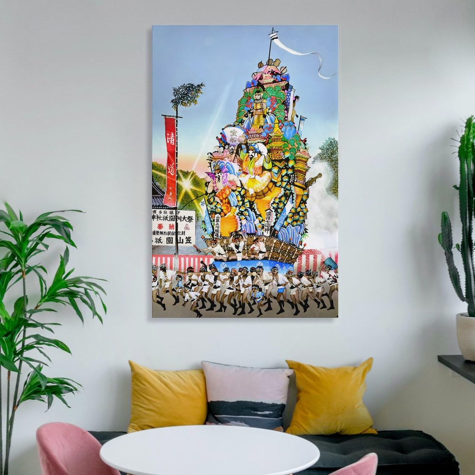 Amazon.co.jp: 藤城清治 博多祇園山笠 絵画 ポスター 工芸品の装飾品