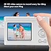 Digitalkamera FHD 48MP 1080P Taschen-Kompaktkamera mit 24-Zoll-IPS-Bildschirm 16-fachem Digitalzoom Handschlaufe CMOS-Sensor für Fotografie-Reise-Vlogging (Silver)
