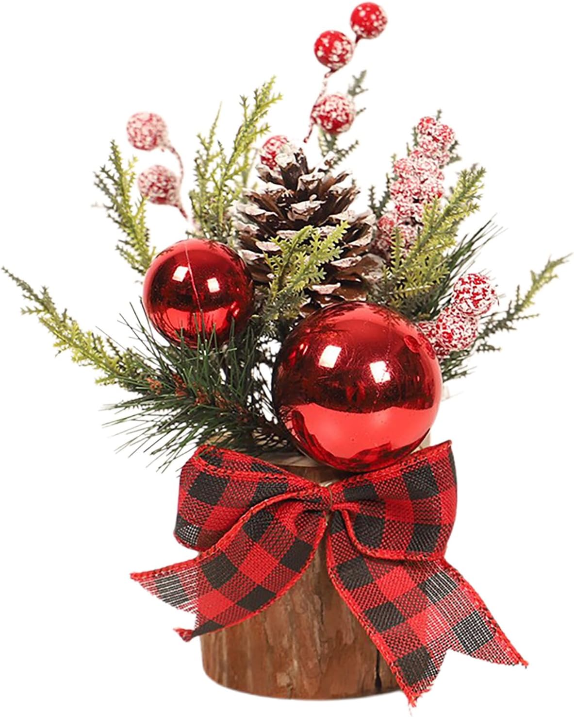 MISNODE Mini Artificial Christmas Tree, Table Top Christmas