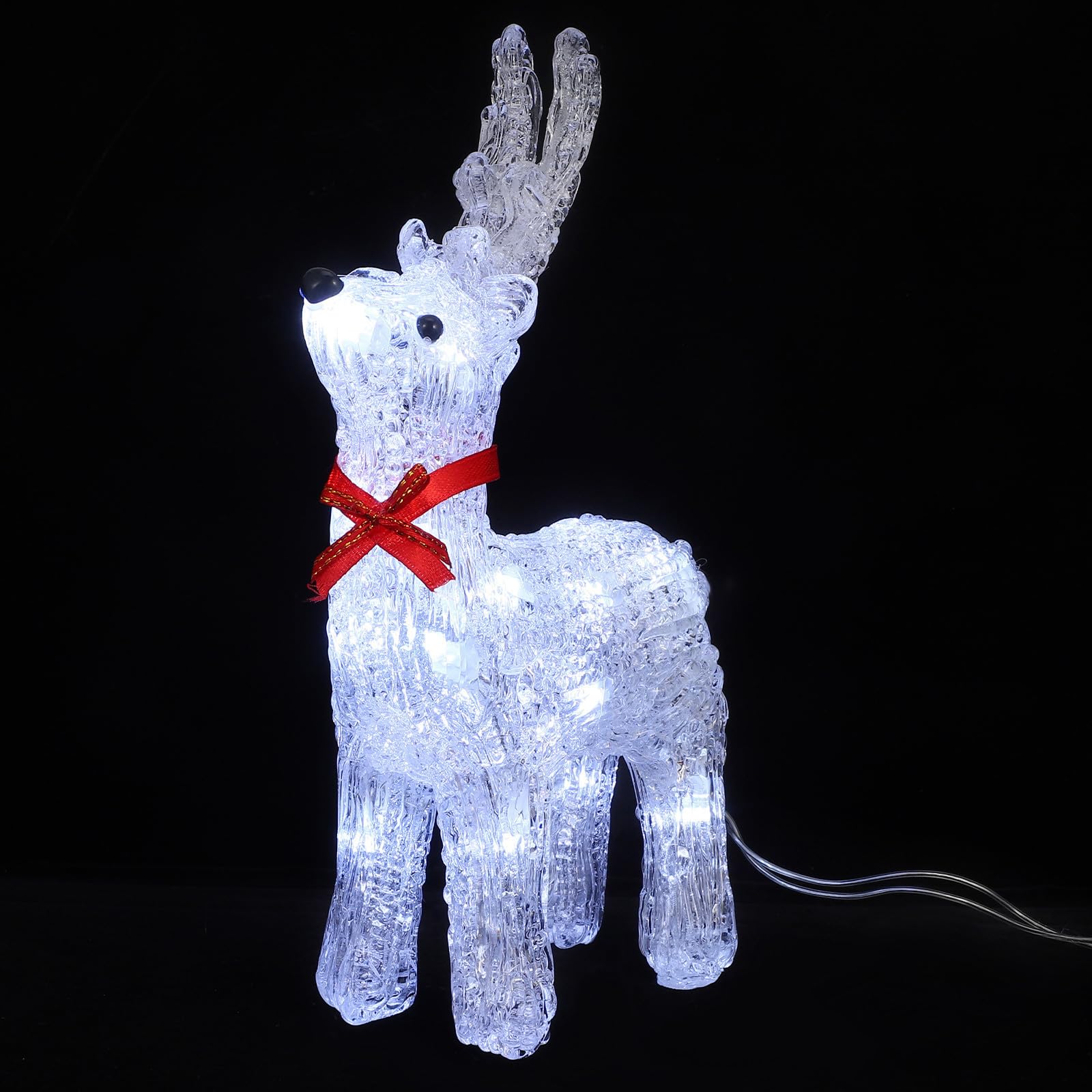 Décoration de table renne de Noël blanc lumineux pour illuminer votre intérieur