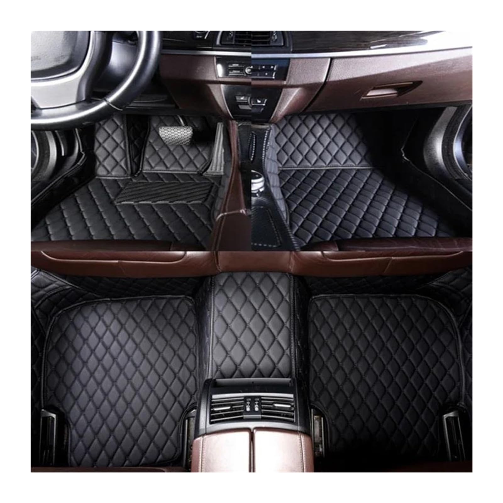 DZSQGHGHJJ Car Mats For Hyundai For IONIQ 5 N 5N For NE 2024 5seats Car Floor Mats Auto Carpets Foot Liners Car Floor Mats Set(Black)