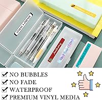 Vista 4 de 100 calcomanías personalizadas con nombre para niños, etiquetas de vinilo personalizadas, impermeables, para papelería escolar, libros, botellas