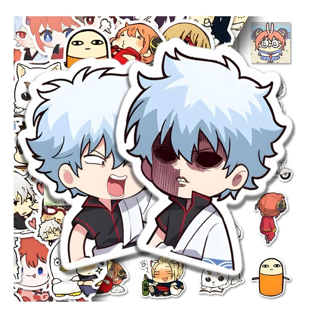 Amazon.co.jp: 銀魂 ステッカー 200枚 ノートステッカー 銀時 新八