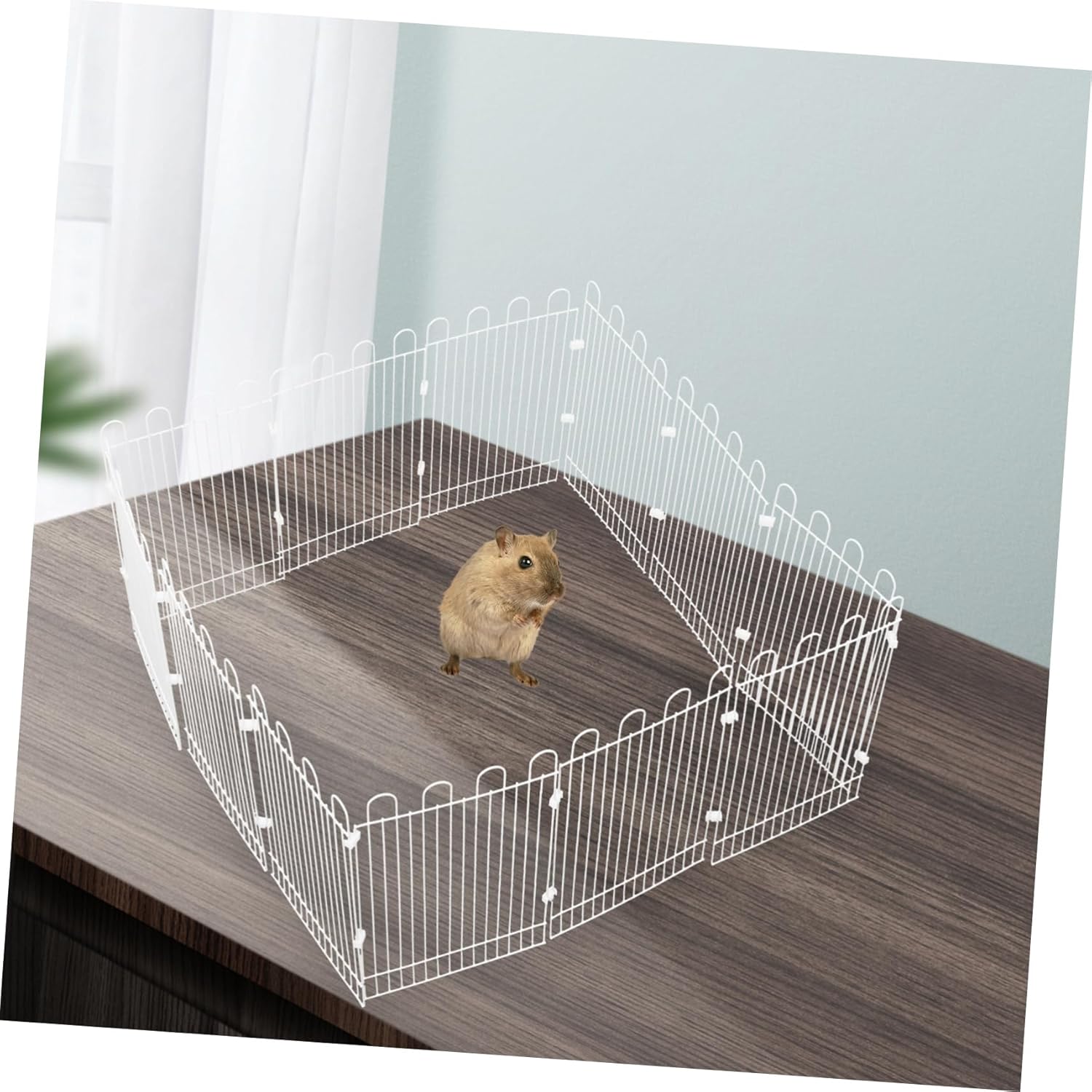 Kisangel 12pcs Hamster Playpen Panels Small Pet Fence for Hamsters Enclosure for Use Easy to and Store