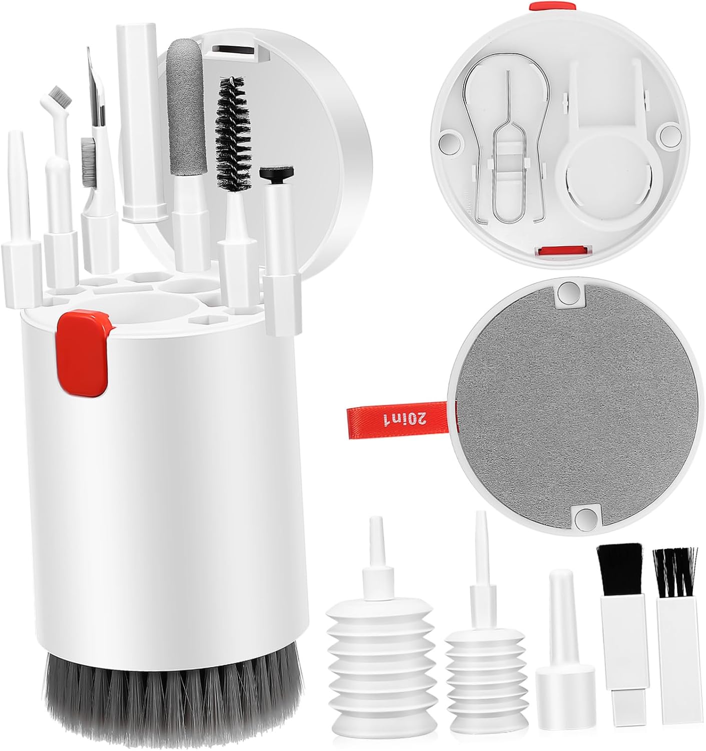 SHOWERORO 1Set Multi Purpose Cleaning Kit for Cell Phones Laptops Cameras Keyboards Convenient Storage Multiple Brushes for Hard to Reach Areas