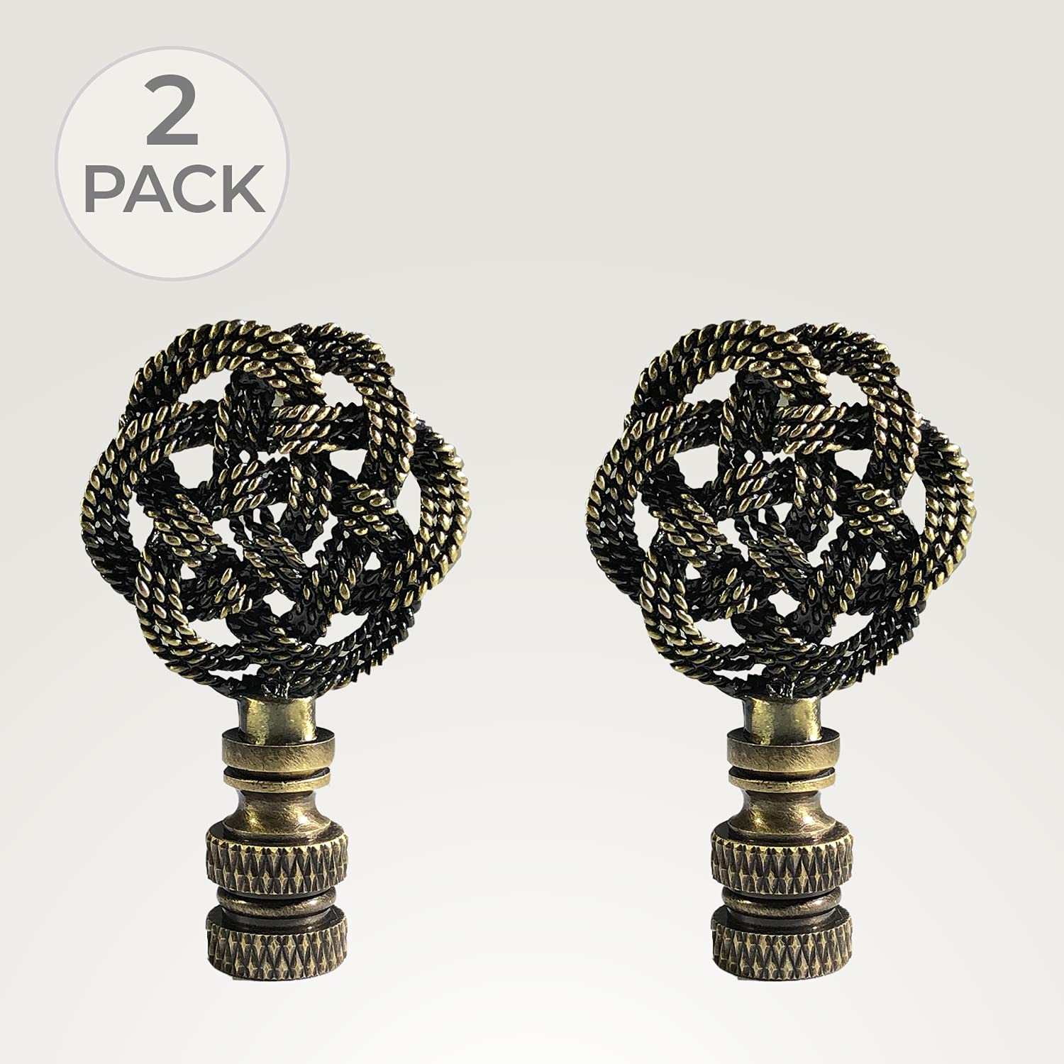 Royal Designs Inc. Deko-Lampe, keltischer Knoten, Antik-Messing Set of 2 messing antik-optik